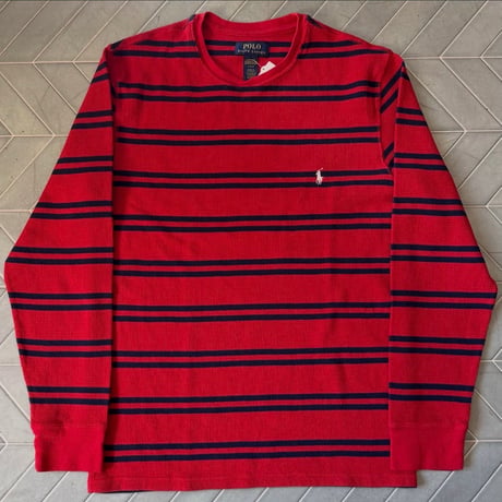 POLO ボーダーサーマルロンT
