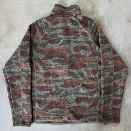 patagonia カモ柄 ハーフジップフリース