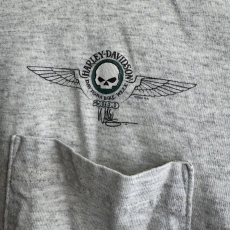 USA製 HARLEY DAVIDSON プリントポケT XXL