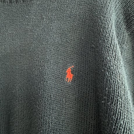POLO コットンニットセーター XL