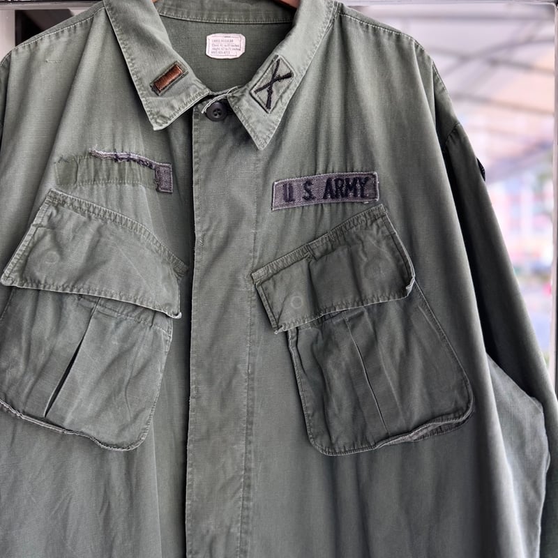 1969年製 U.S. ARMY ジャングルファティーグジャケット 4th リップス 1969年製 U.S. ARMY ジャングルファティーグジャケット 4th リップス
