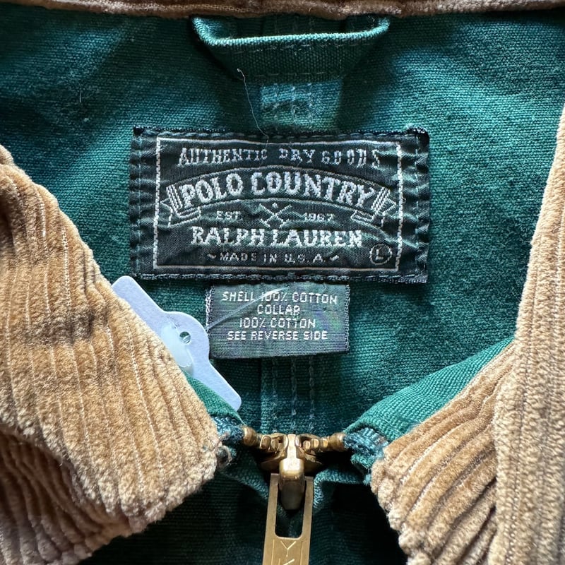POLO COUNTRY 80s 90s USA製 2nd ワークジャケット 80s USA製 ポロ カントリー ラルフローレン コットン ワーク