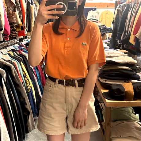 LACOSTE 鹿の子編みポロシャツ