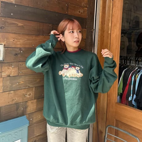 90s くまちゃんワッペントレーナー