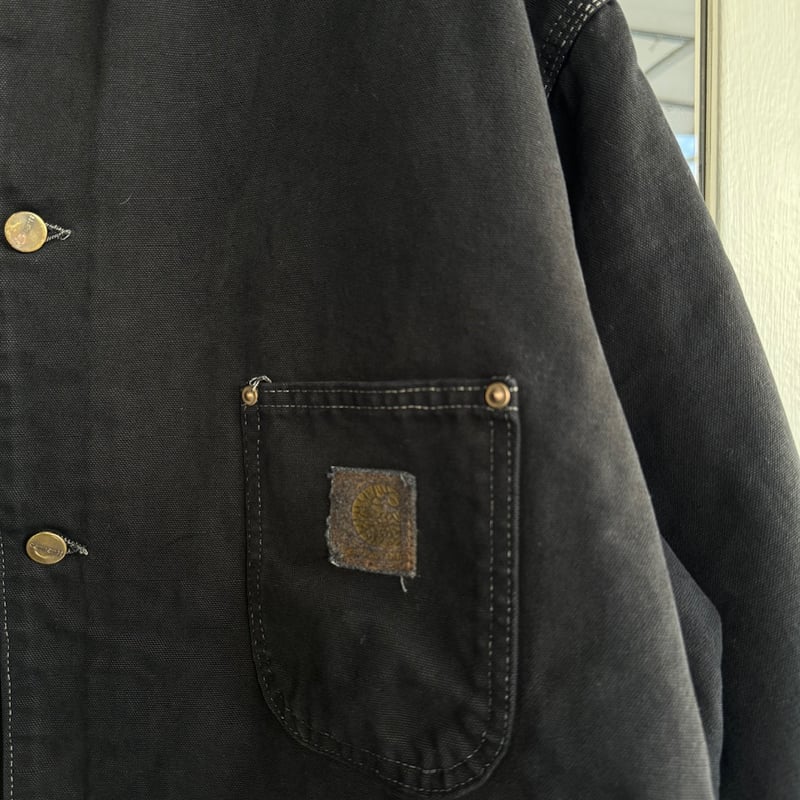 Carhartt 裏ブランケットカバーオール 後染めブラック | CUSTOM Carhartt 裏ブランケットカバーオール 後染めブラック | CUSTOM