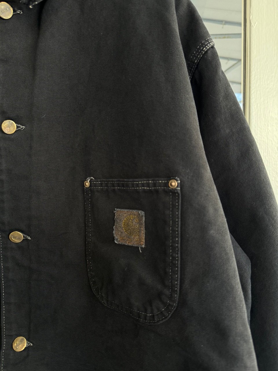 Carhartt 裏ブランケットカバーオール 後染めブラック | CUSTOM Carhartt 裏ブランケットカバーオール 後染めブラック | CUSTOM