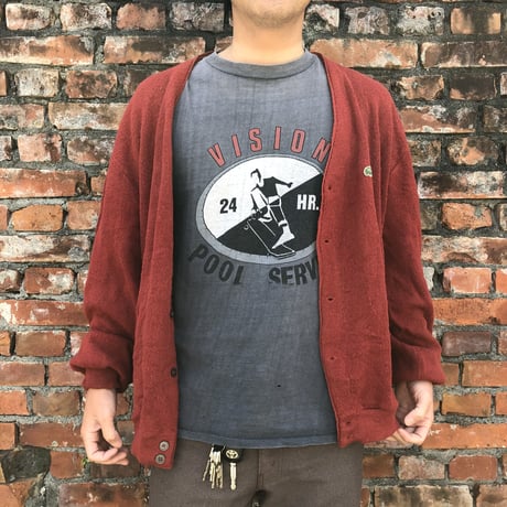 LACOSTEアクリルニットカーディガン