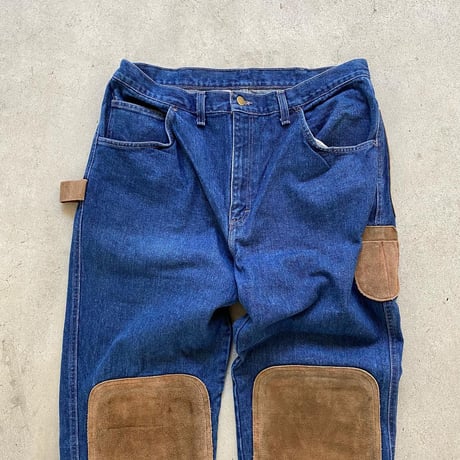W38 レザーパッチデニム