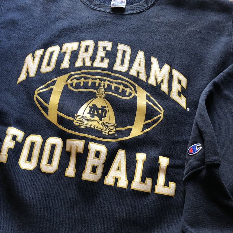 90'sUSA製NOTRE DAME FOOTBALLチャンピオンリバースウィーブ XXL |