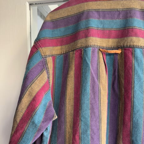 90年代 USA製 EDDIE BAUER ストライプシャツ