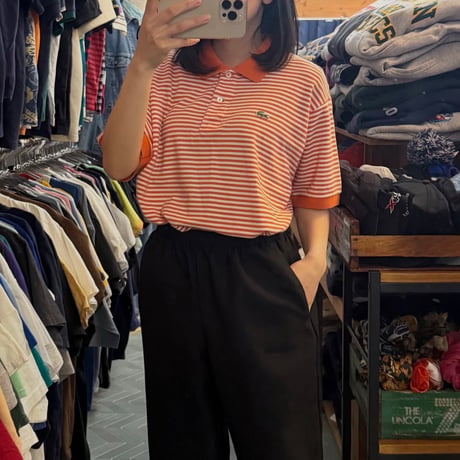 90s LACOSTE ボーダーポロシャツ