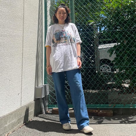 USA製バスケデザイン両面Tシャツ