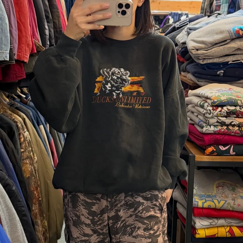 90s USA製 わんちゃん刺繍スウェット | CUSTOM FEVER