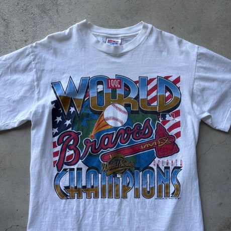 90s Hanes MLB ブレーブス　チャンピオンTシャツ