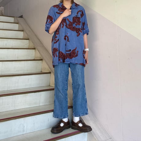 HurleyXトラ柄開襟シャツ