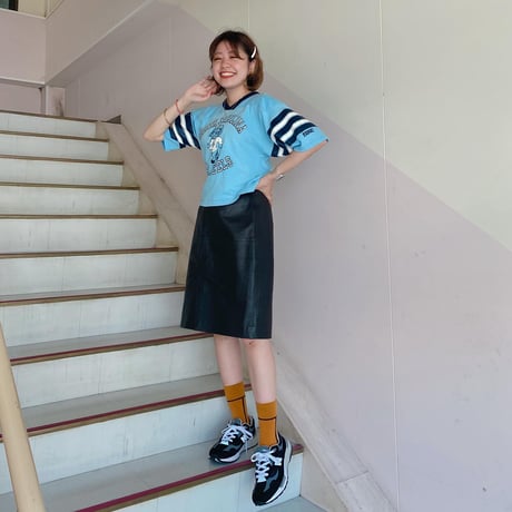 USA製ショート丈フットボールTシャツ