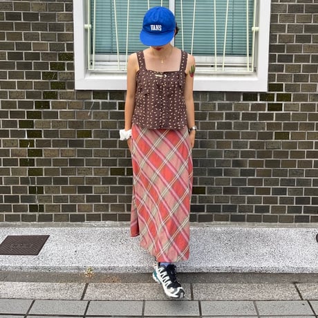 コットンチェックスカート