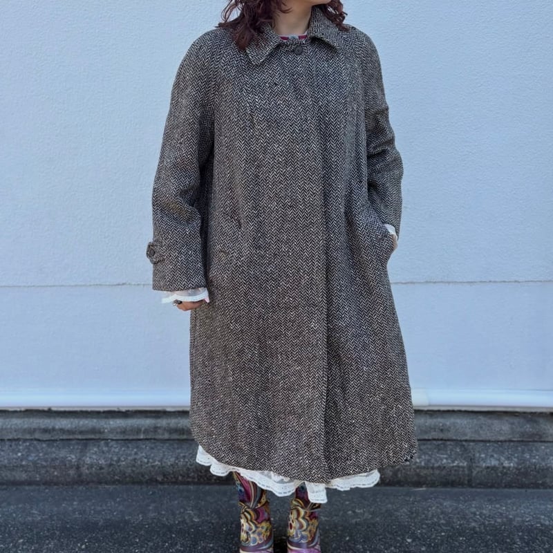 Burberrys'ヘリンボーン柄ウールコート | CUSTOM FEVER