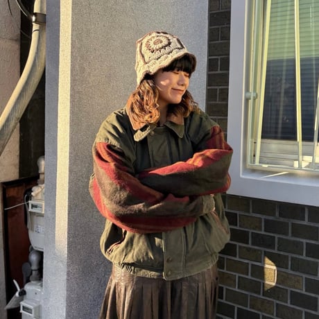 A.T.A WOODSNAN 襟レザー切替ジャケット