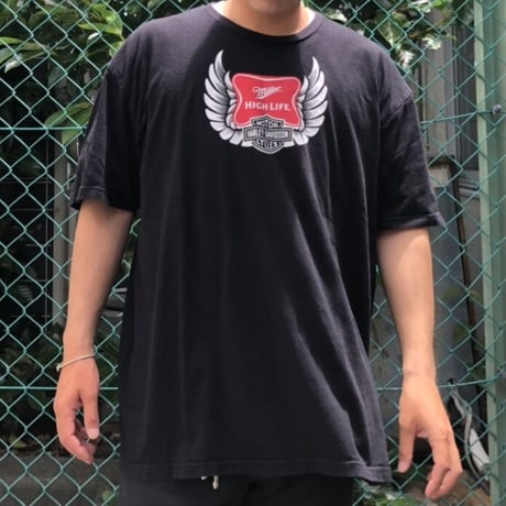 Miller Lite🍺×HARLEY DAVIDSONプリントTシャツ XXL