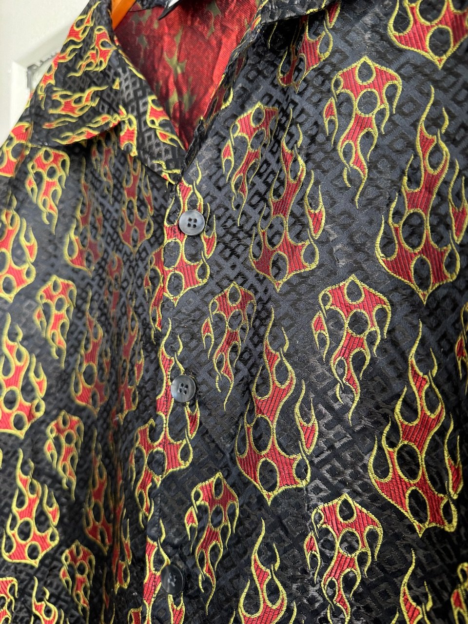 ファイヤーパターン総柄シャツ | CUSTOM FEVER