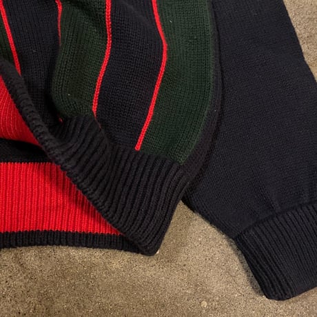 TOMMY HILFIGERストライプコットンニット