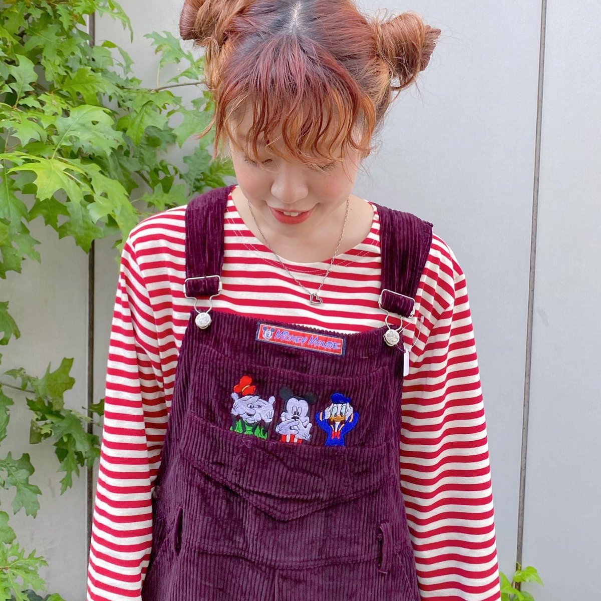 ヴィンテージ　ディズニー　ミッキー　コーデュロイ オーバーオール L 男女兼用 01f367a50fce40228baa7dae73c9ce