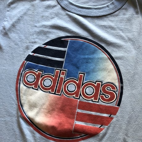 80's adidas プリントTシャツ