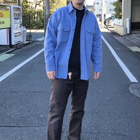 80's WOOLRICH長袖シャモアシャツ  L