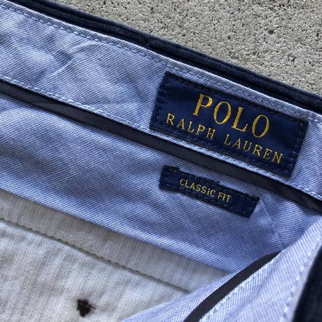 POLO RALPHLAUREN 太畝コーデュロイパンツW30×L30  ネイビー