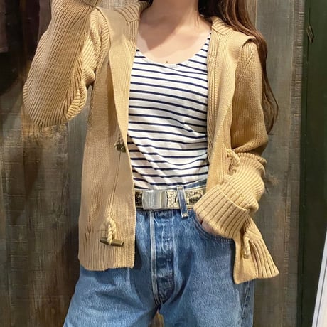 LAUREN Ralph Laurenコットンセーラーカラーカーディガン