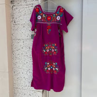お花刺繍メキシカンワンピース