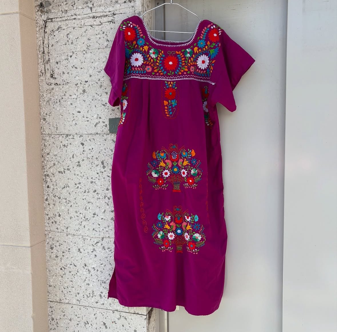 お花刺繍メキシカンワンピース | CUSTOM FEVER