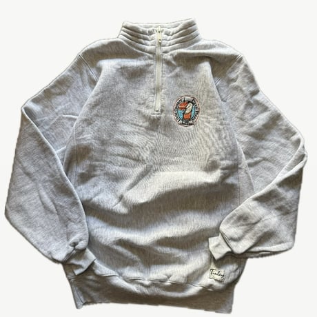 90's USA製 Little Caesars ハーフジップスウェット S