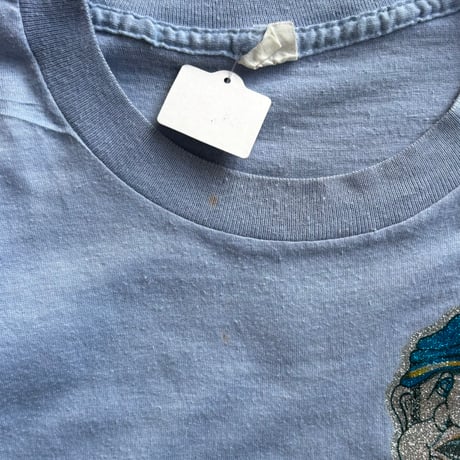 vintage ラメプリントTシャツ