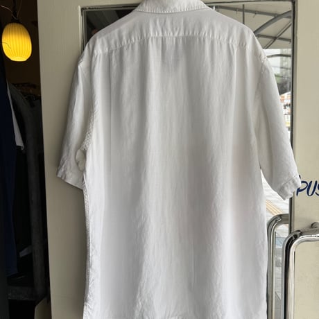 Ralph Laurenリネン半袖シャツ 白 L