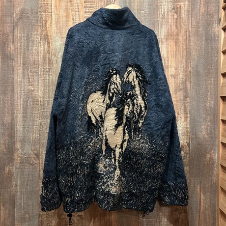 USA製 BEAR RIDGE ウマ柄 ボアジャケット