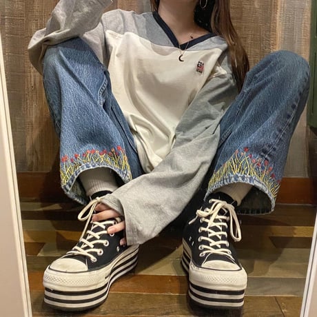 USA製POLO JEANS CO.VネックロンＴ