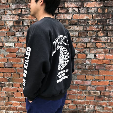 80's-90's バイカー系袖プリントスウェット
