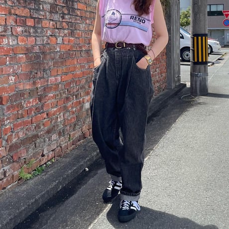 USA製 LEE テーパードブラックデニム