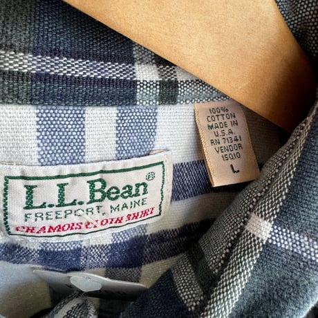 〜80'sUSA製 L.L.Bean シャモアクロスチェックシャツ L