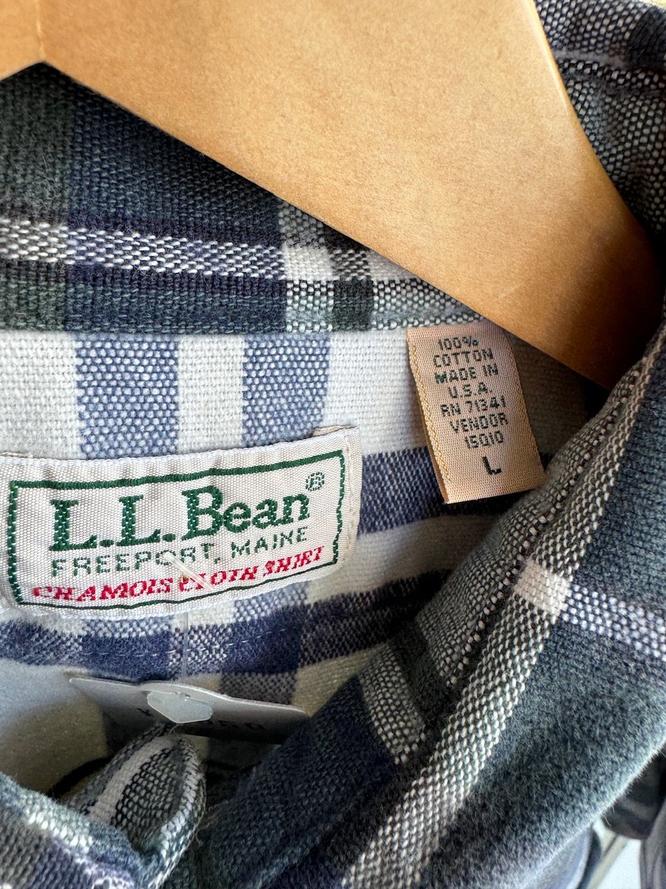 80'sUSA製 L.L.Bean シャモアクロスチェックシャツ L | CUSTOM FEVER