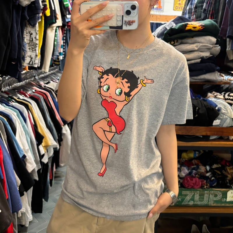 Betty Boop ヴィンテージ古着 カラフルなプリントTシャツ レディース 古着 80s USA製 BETTY BOOP 「マリリン モンロー」 ベティ