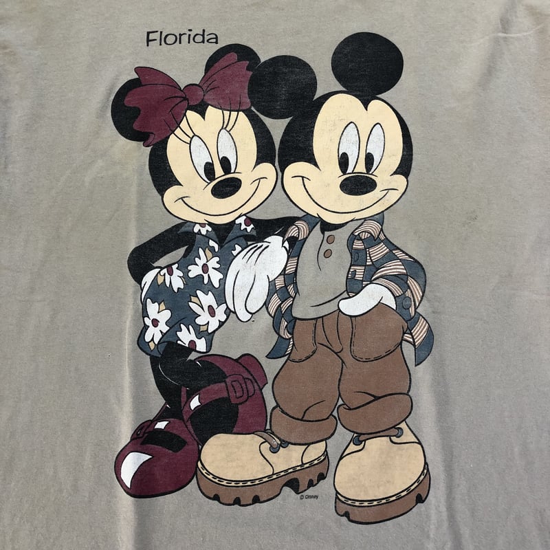 ヴィンテージ ミッキー＆ミニー ニット ピンク OLDMICKEY （オールド