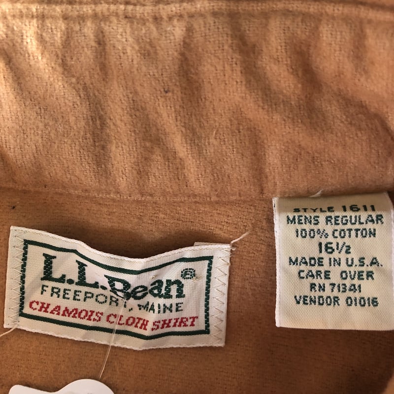 80's〜USA製 L.L.Bean シャモアクロスシャツ | CUSTOM FEVER