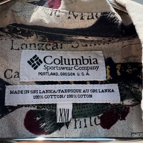 Columbia 魚柄シャツ
