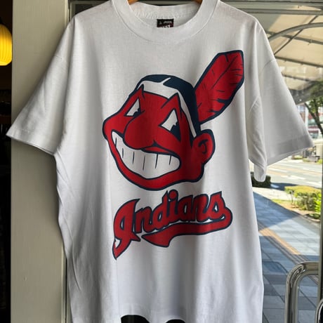 〜90's USA製 Indians ⚾️プリントTシャツ L