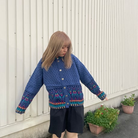 DALE of Norway 総柄ニットカーディガン