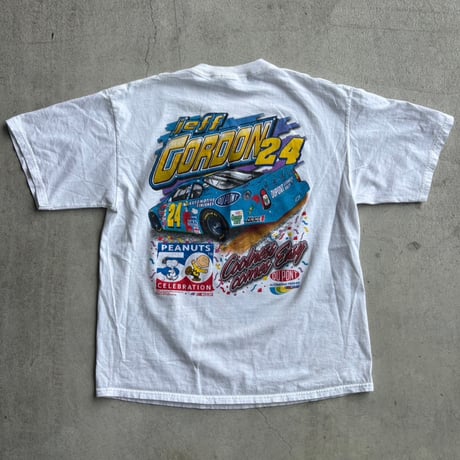 90s スヌーピー × NASCAR レーシングTシャツ