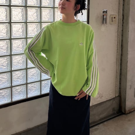 90s adidas 袖ラインスウェット
